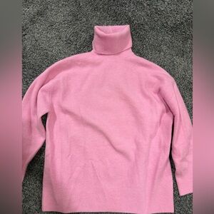 Zara Pink Turtleneck Sweater women’s oversized